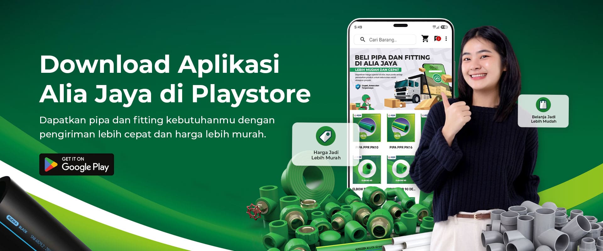 Pipa Fitting Rucika di Aplikasi